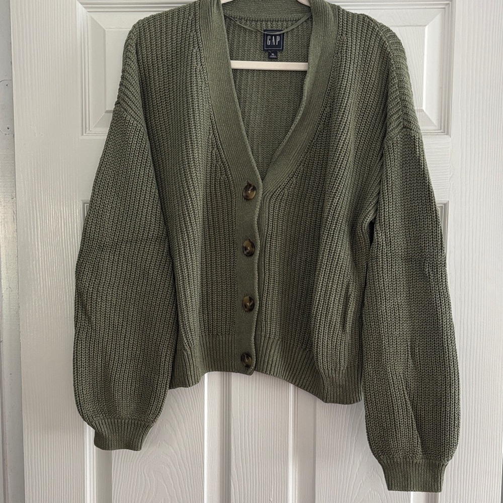 GAP Women's Sage Green Cardigan Sweater